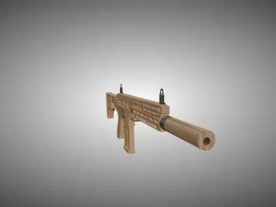 Rifle Model Low-poly 3D model