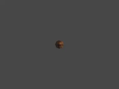 Low poly Bullet Game Ready wooden spike Free low-poly 3D model