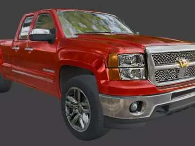 Vintage Rusty Pickup Truck 3D Model 3D model 16