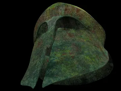 Ancient Greek Bronze Helmet Low-poly 3D model