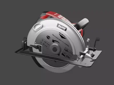 Circular saw tool PBR  Low-poly 3D model