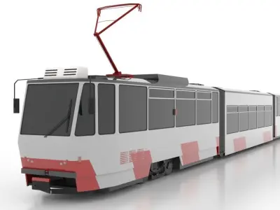 Tatra KT6TM Low Low-poly 3D model