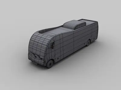 Electric Bus Lowpoly 5 Low-poly 3D model