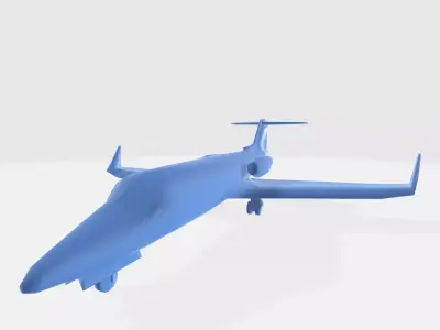 Plane jet Free low-poly 3D model