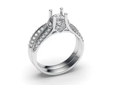 solitaire with ring sizes  8 part S85 3D print model