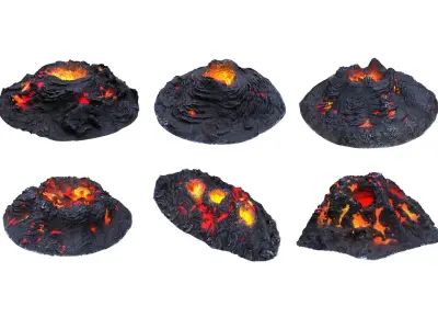 Craters Pack 6 3D model