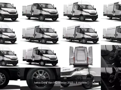 Iveco Daily Van HQ Interior 2025 3D Model Collection