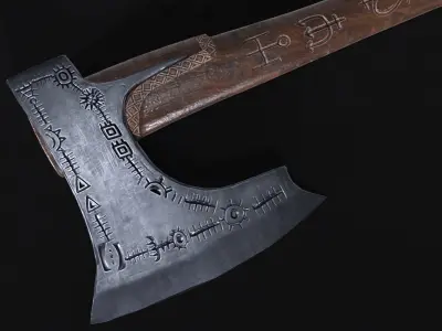 Axe-Viking Low-poly 3D model