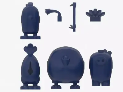 Lego Birds 3D model