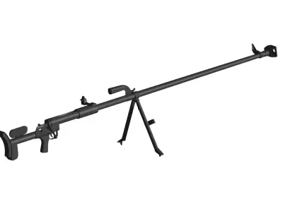 PTRD-41 anti-tank rifle 3D model