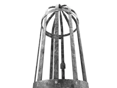 Metallic prison cage 2 Low-poly 3D model