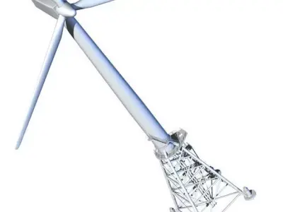 Offshore Wind Turbine 3D model
