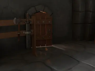 environment dungeon room - dungeon room 3D model