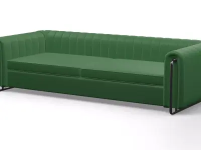 Green fabric Sofa  3D model