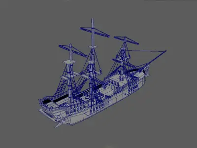 Pirate Ship phase-1 Free 3D model