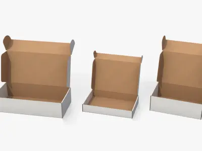  Mailer Boxes - White Rectangular Variants 