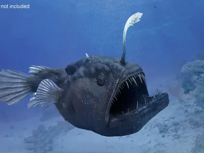 Anglerfish Rigged for Maya 3D model