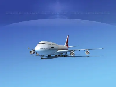 Boeing 747-8I Qantas 3D model