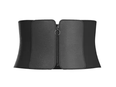 Black E-Band Zip Belt 3D model