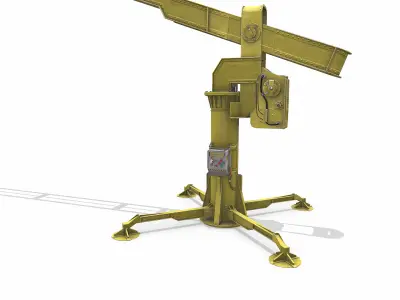 Old Davit Crane Low-poly PBR Low-poly 3D model