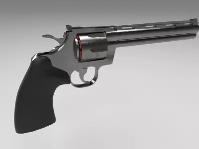 Colt Revolver Textured Low-poly 3D model