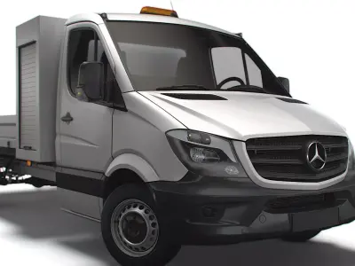 Mercedes Benz Sprinter Single Cab Tipper Toolpod 2018 3D model