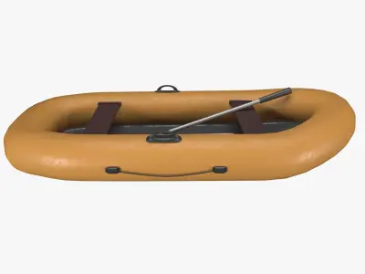 Boat - Lifeboat Low-poly 3D model
