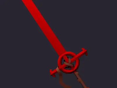 Adventure Time - Demon blood sword Low-poly 3D model