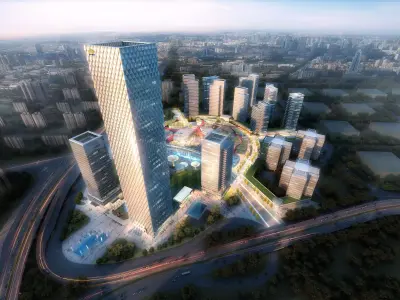 3Dmax fashion city commercial square building 257 3D model