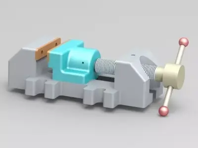Clamp machine vise Free 3D model