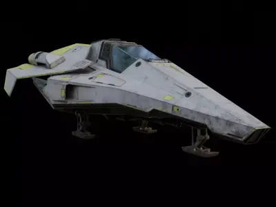 Spaceship WipeOut Inspired 3D model