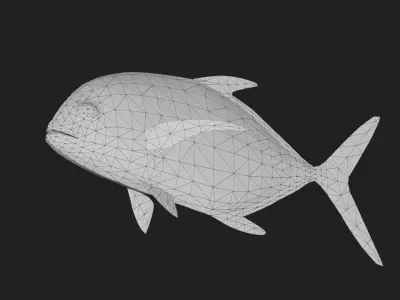 Trevally Low-poly 3D model get