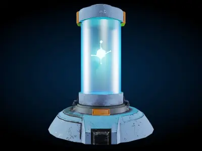 Capsule 3D model Game asset Low-poly 3D model