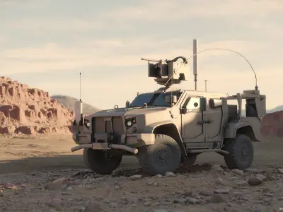 M1278A1 JLTV Joint Light Tactical Vehicle Low-poly 3D model