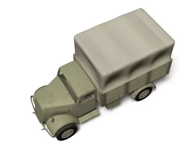 military truck 3D model from CGTrader