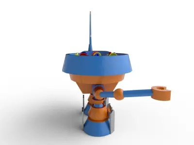 Fishing Robot Low-poly 3D model