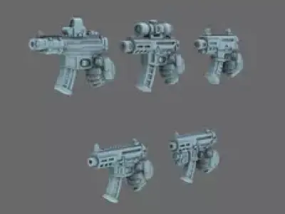 Space Knights MPX Style Pistol RIGHT 3D print model