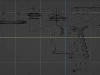 Free Rigged Game-Ready Sci-Fi Pistol  Free low-poly 3D model
