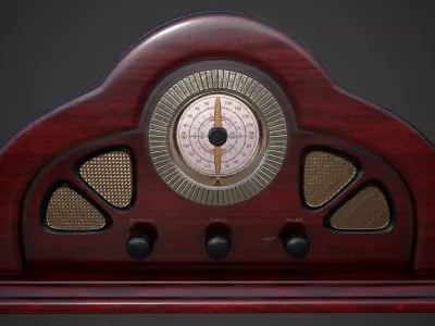Antique Radio - Low Poly Low-poly 3D model