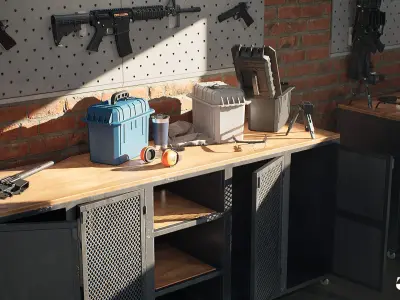 Shooting Range - Unreal 5 - Lumen Low-poly 3D model