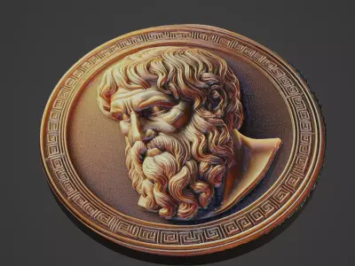 Plato Medallion 3D print model