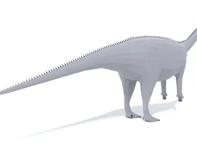 Low Poly Cartoon Aardonyx Dinosaur Low-poly 3D model