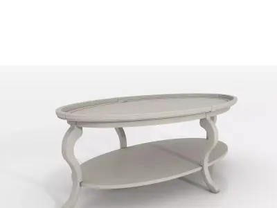 Sebastian Oval Cocktail Table 3D model