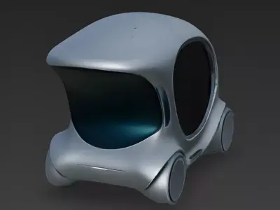 Realistic Bio-Organic Pod 3D Model Low-poly 3D model