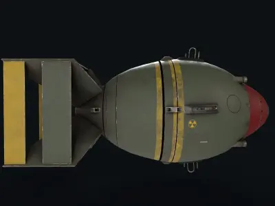 Low Poly Nuke Bomb Low-poly 3D model