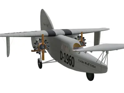 Focke-Wulf F 19 Ente Low-poly 3D model