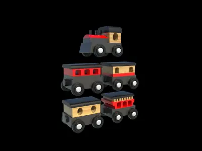 toy train 3D model 7