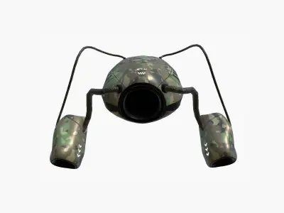 Jetpack H08 Green Camouflage - SciFi Character Design Low-poly 3D model