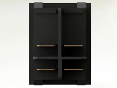 Power switch green  3D model