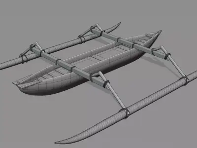 boat fishing Free low-poly 3D model